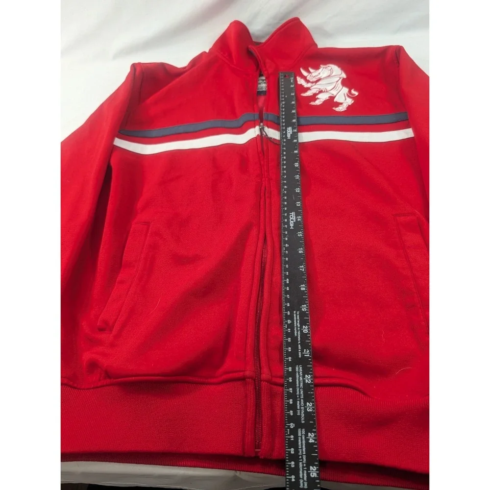 Vintage Ecko Unltd The Royal Rhino Track Jacket Mens Med Red Logo Full Zip Retro